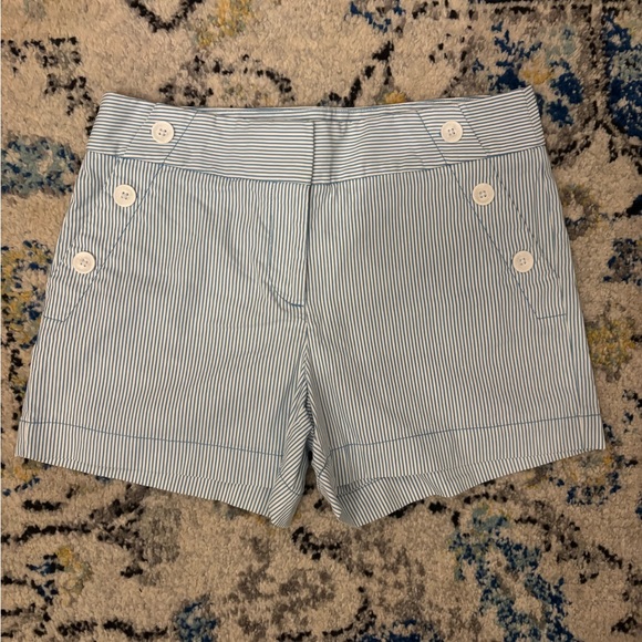 LOFT Pants - LOFT Sky Blue Pinstripe Women's Bermudas